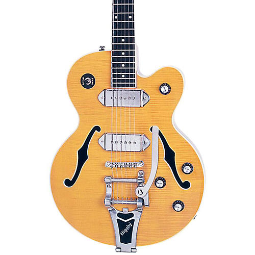 Epiphone Wildkat Ltd Semi-Hollowbody Electric Guitar With Bigsby Antique Natural Chrome