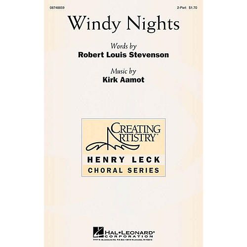 Hal Leonard Windy Nights 2-Part composed by Kirk Aamot