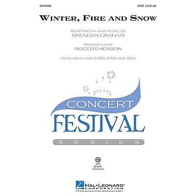 Hal Leonard Winter, Fire and Snow SATB arranged by Roger Emerson