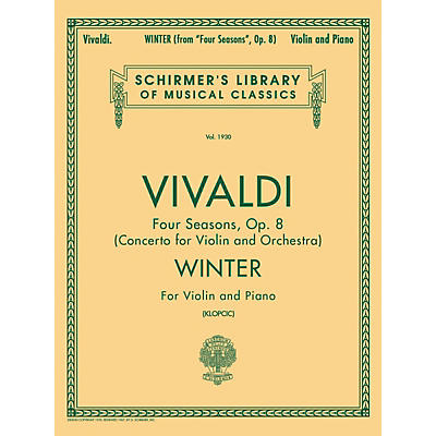 G. Schirmer Winter From Four Seasons Violin / Piano Op 8 By Vivaldi