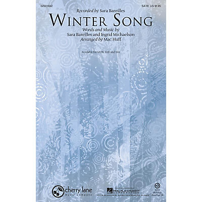 Hal Leonard Winter Song SATB by Sara Bareilles arranged by Mac Huff