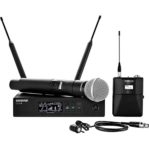 Wireless Bodypack and Vocal Combo System with WL185 and SM58
