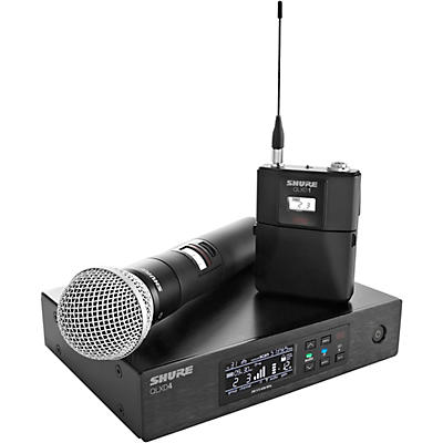 Shure Wireless Bodypack and Vocal Combo System with WL185 and SM58