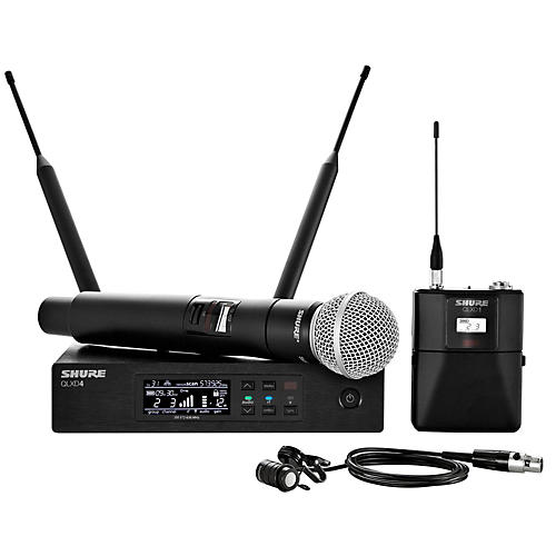 Shure Wireless Bodypack and Vocal Combo System with WL185 and SM58 Band X52