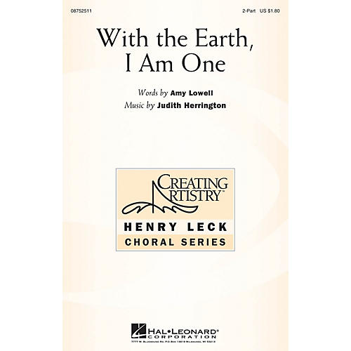 Hal Leonard With the Earth, I Am One 2-Part composed by Judith Herrington