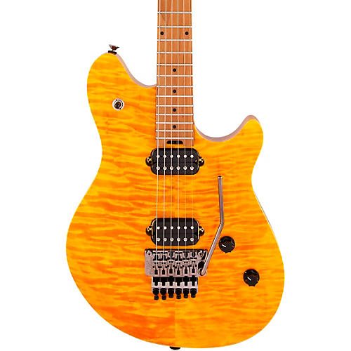 EVH Wolfgang WG Standard Quilt Maple Electric Guitar Transparent Amber