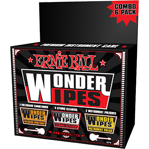 Ernie Ball Wonder Wipe Variety 6-Pack