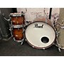 Used Pearl Wood Fiberglass Drum Kit Walnut