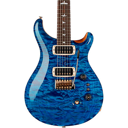 PRS Wood Library Custom 24-08 with Stained Maple Neck and Ziricote Fretboard Electric Guitar Aquamarine