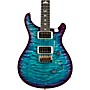 PRS Wood Library Custom 24 with Quilt 10-Top Electric Guitar Aquableux Purple Burst