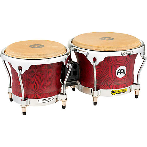 MEINL Woodcraft Bongos 7 and 8.5 in. Vintage Red