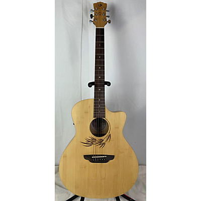 Luna Woodland Bamboo Acoustic Electric Guitar