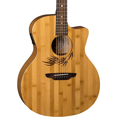 Luna Woodland Bamboo Grand Auditorium Acoustic-Electric Guitar