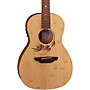 Luna Guitars Woodland Bamboo Parlor Acoustic-Electric Guitar Satin Natural