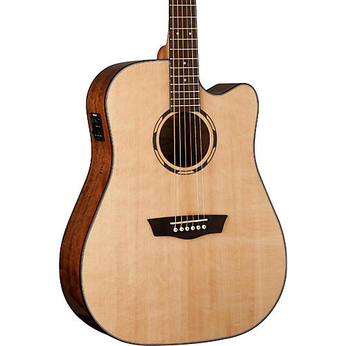 Woodline Series WLD10SCE Acoustic-Electric Cutaway Dreadnought Guitar