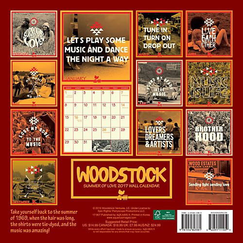 Woodstock 2017 12x12 NMR Calendar