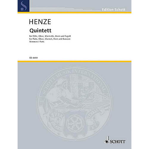 Woodwind Quintet (Set of Parts) Schott Series by Hans-Werner Henze