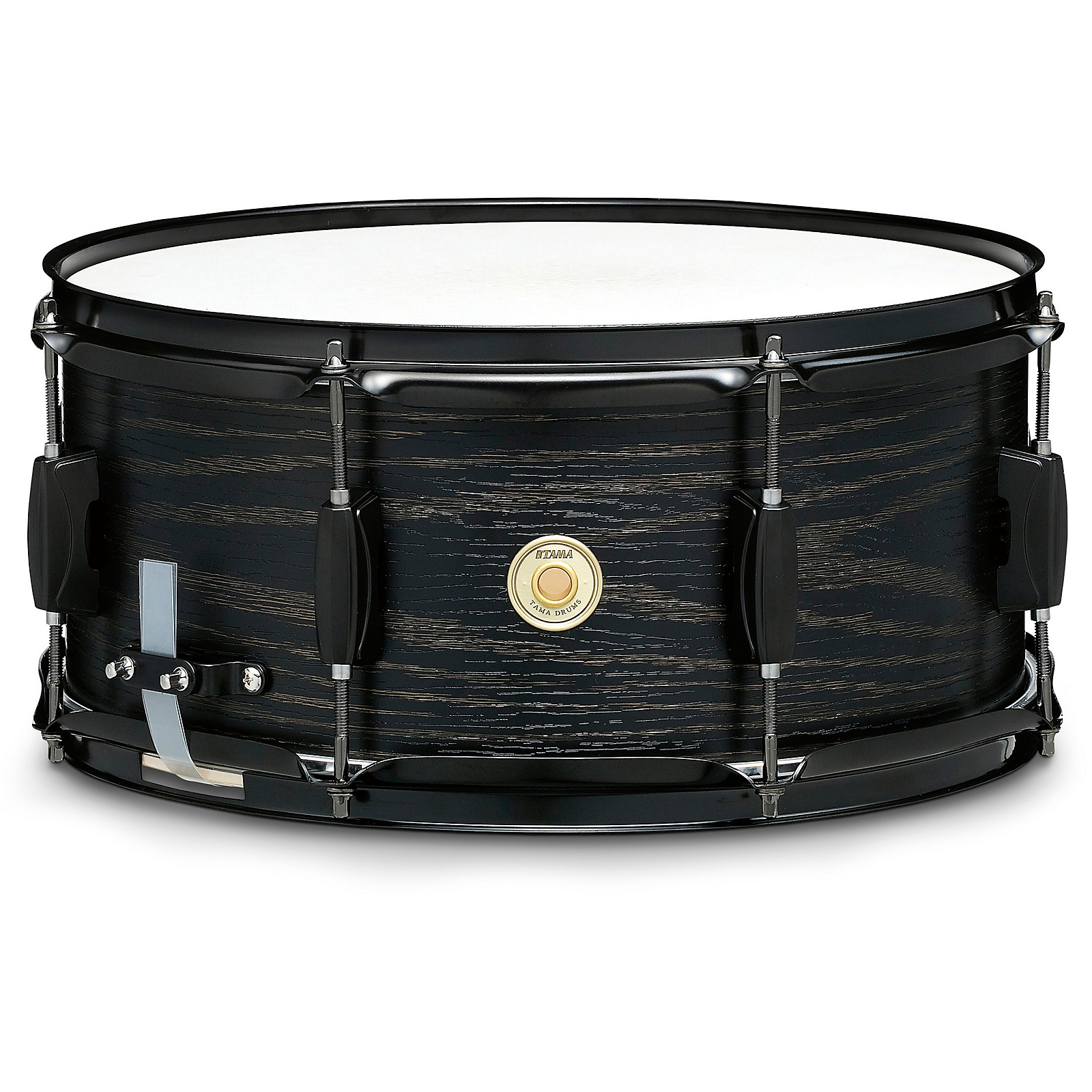 TAMA Woodworks Poplar Snare Drum 14 x 6.5 in. Black Oak Wrap Musician