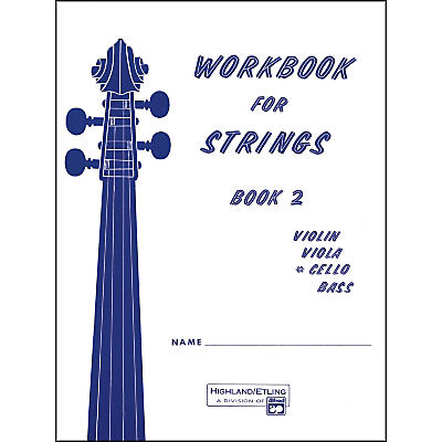 Alfred Workbook for Strings Book 2 Cello