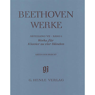 G. Henle Verlag Works for Piano Four-Hands Henle Edition  by Beethoven Edited by Hans Schmidt