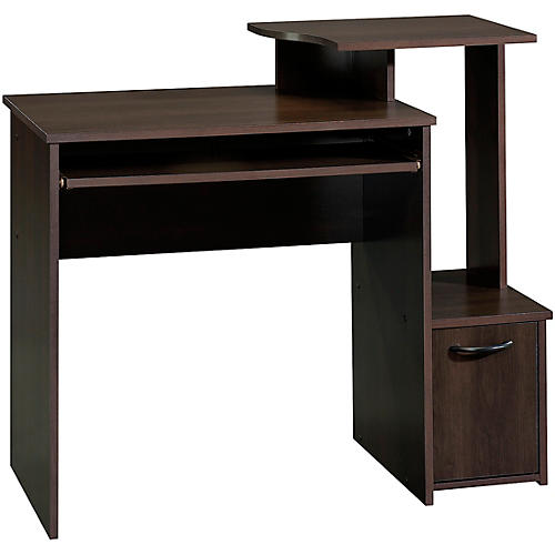 SAUDER WOODWORKING CO. Workstation Computer Desk with CPU Storage Space for Gaming and Content Creation Cinnamon Cherry