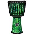 LP World 10 inch Rope Tuned Circle Djembe BlackGreen Marble