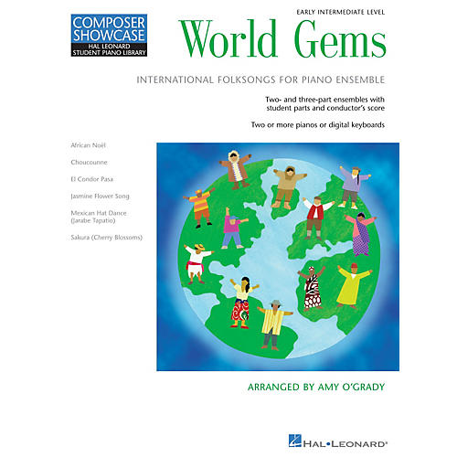 World Gems - Folk Songs for Piano Ensemble Piano Library Series Book by Amy O'Grady (Level Late Elem)