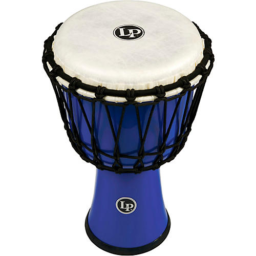 LP World Rope-Tuned Circle Djembe, 7 in. Blue