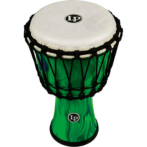 LP World Rope-Tuned Circle Djembe, 7 in. Green Marble