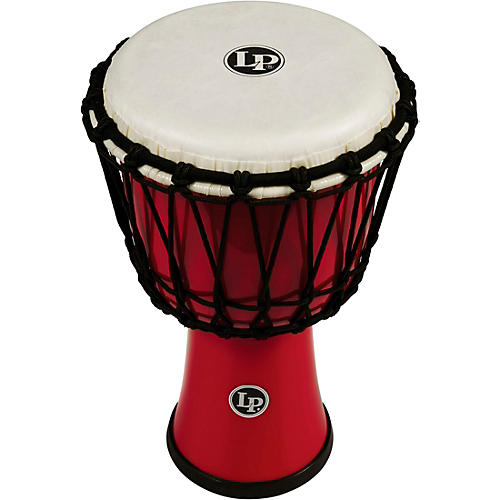 LP World Rope-Tuned Circle Djembe, 7 in. Red