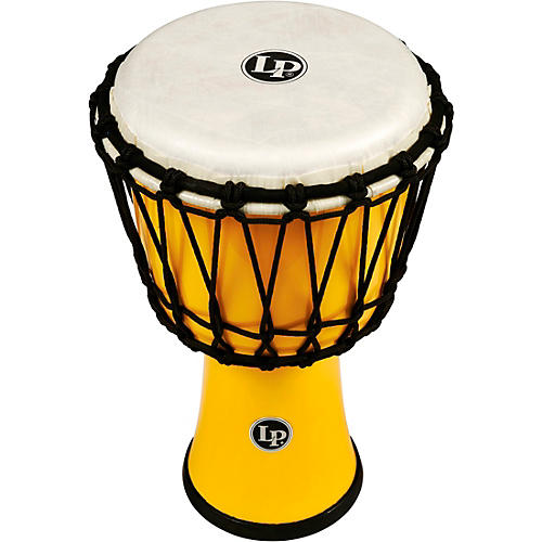 LP World Rope-Tuned Circle Djembe, 7 in. Yellow