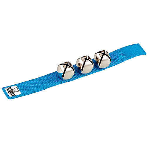 Nino Wrist Bells Strap with 3 Bells Blue 9 in.