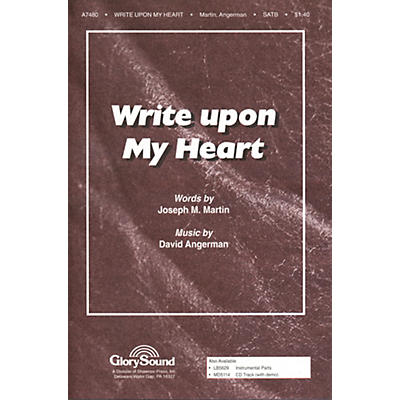 Hal Leonard Write Upon My Heart SATB