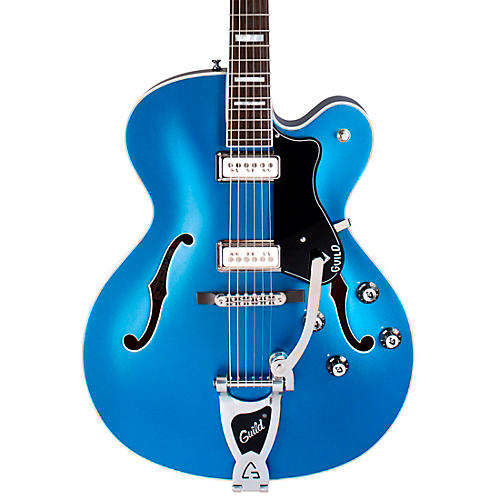 Guild X-175 Manhattan Special Hollow Body Electric Guitar Malibu Blue