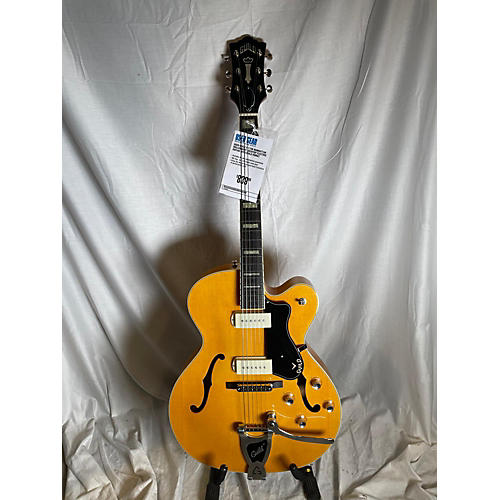 Guild X-175B Manhattan Hollowbody Archtop Electric Guitar With Guild Vibrato Tailpiece Hollow Body Electric Guitar Blonde