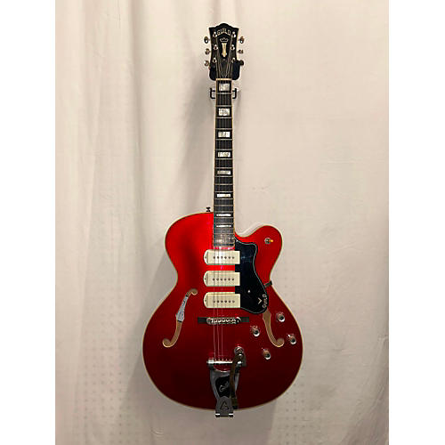Guild X350 Hollow Body Electric Guitar Candy Apple Red Metallic