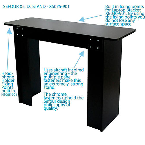 Sefour X5 DJ Stand Black