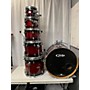 Used PDP X7 Drum Kit Drum Kit Red to Black Fade