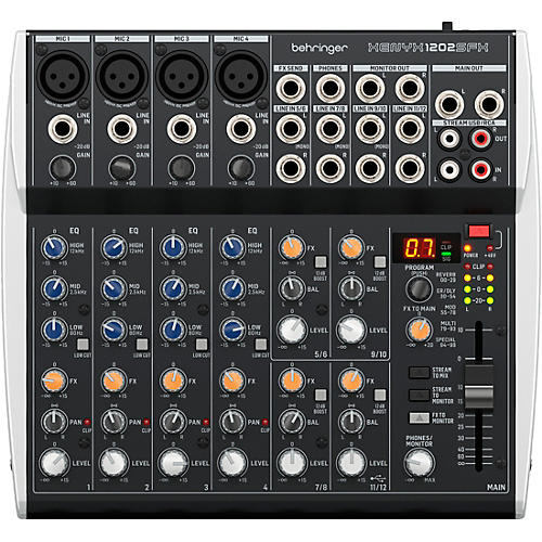 Behringer XENYX 1202SFX 12-Channel Analog Mixer With USB Streaming Condition 1 - Mint