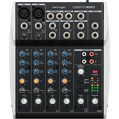 Behringer XENYX 802S 8-Channel Analog Mixer With USB