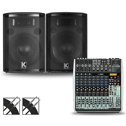 XENYX QX1622USB Mixer and Kustom HiPAC Speakers