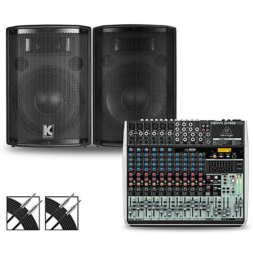 XENYX QX1832USB Mixer and Kustom HiPAC Speakers