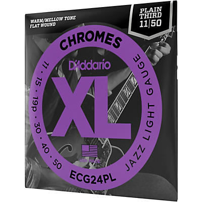 D'Addario XL Chromes Plain Third Electric Guitar Strings