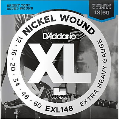 D'Addario XL148 Nickel-Wound, Drop C Tuning Electric Guitar Strings