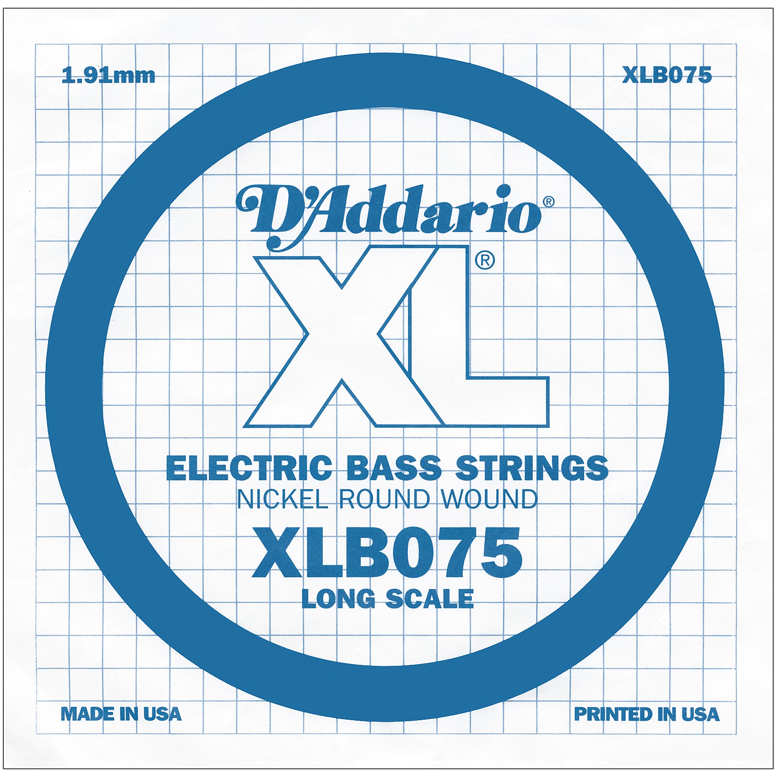 D'Addario XLB075 Extra Long Single Bass String Musician's Friend