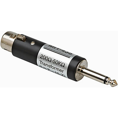 Hosa MIT435 XLR Female LO-Z to 1/4" TS Male HI-Z Microphone Input Impedance Transformer