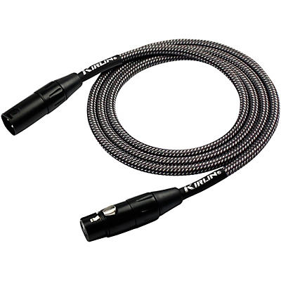 KIRLIN XLR Male To XLR Female Microphone Cable - Carbon Gray Woven Jacket