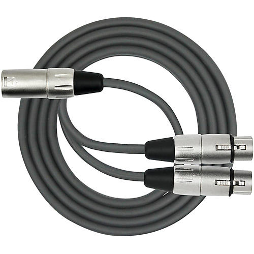 XLR Male to Dual XLR Female Y-Cable