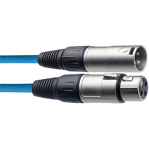 Stagg XLR Microphone Cable 20' - Assorted Colors Blue