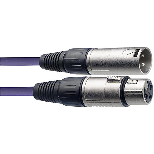 Stagg XLR Microphone Cable 20' - Assorted Colors Purple